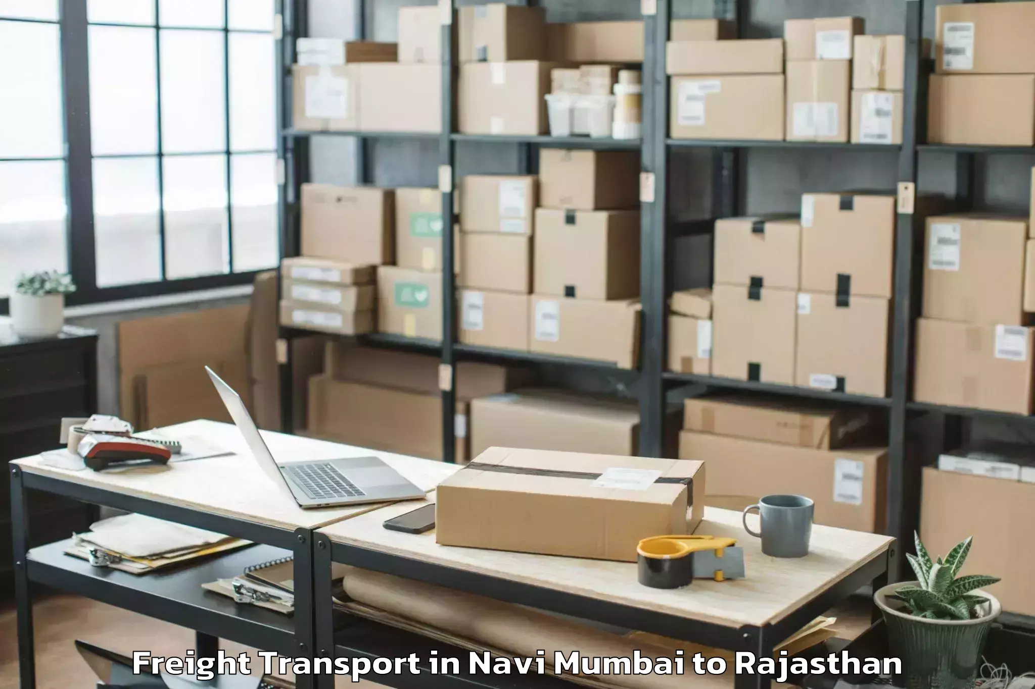 Hassle-Free Navi Mumbai to Niit University Neemrana Freight Transport